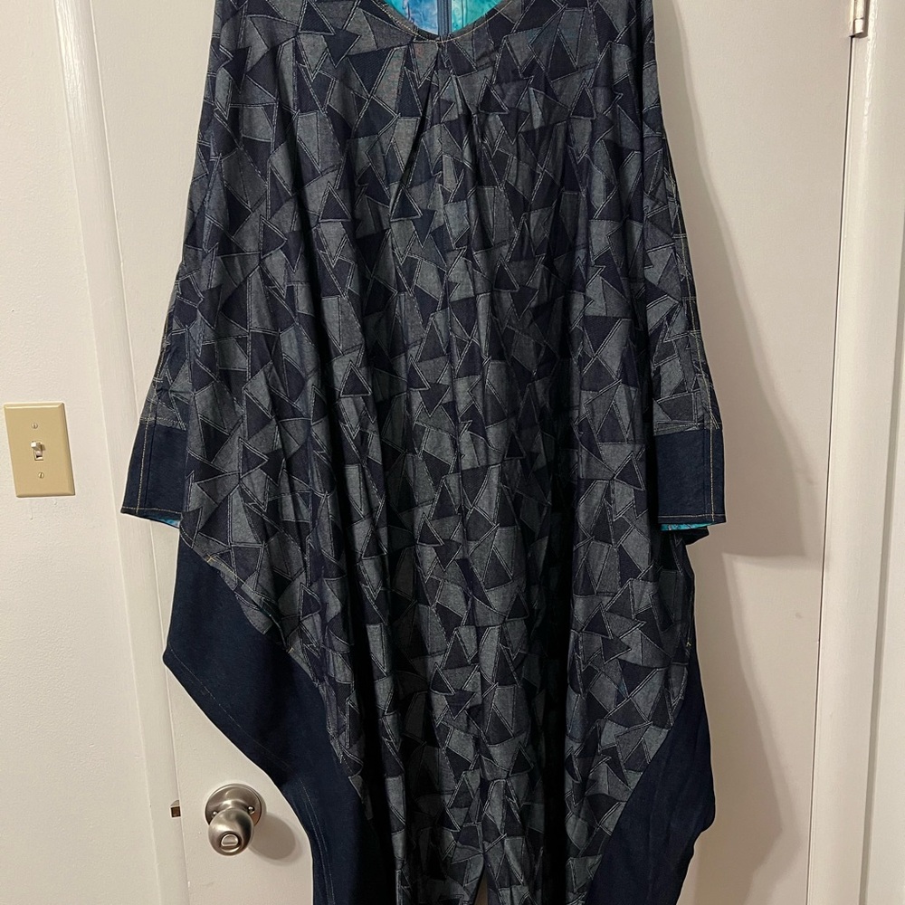 Sassy Jones Jean jumper suit never used.free size